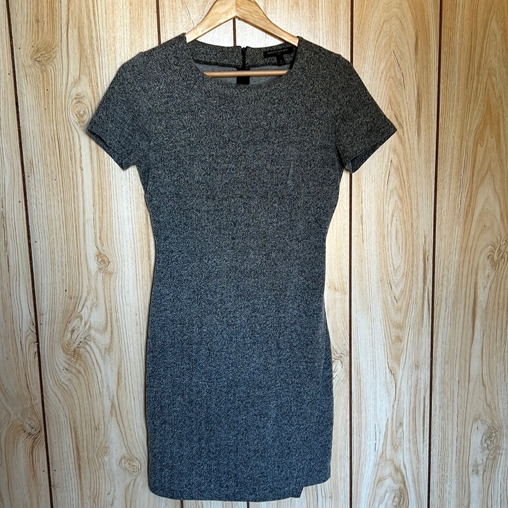 Grey Mini Pencil Dress